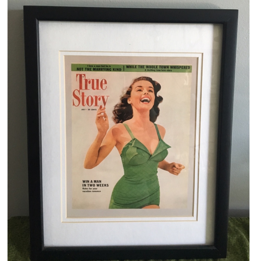 Framed vintage style wall art